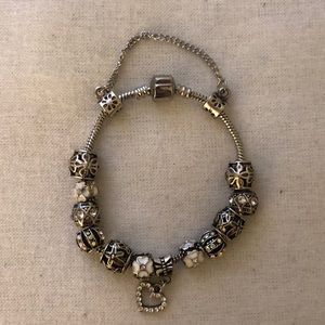 Swarovski Charm Bracelet 18K White Gold Plated